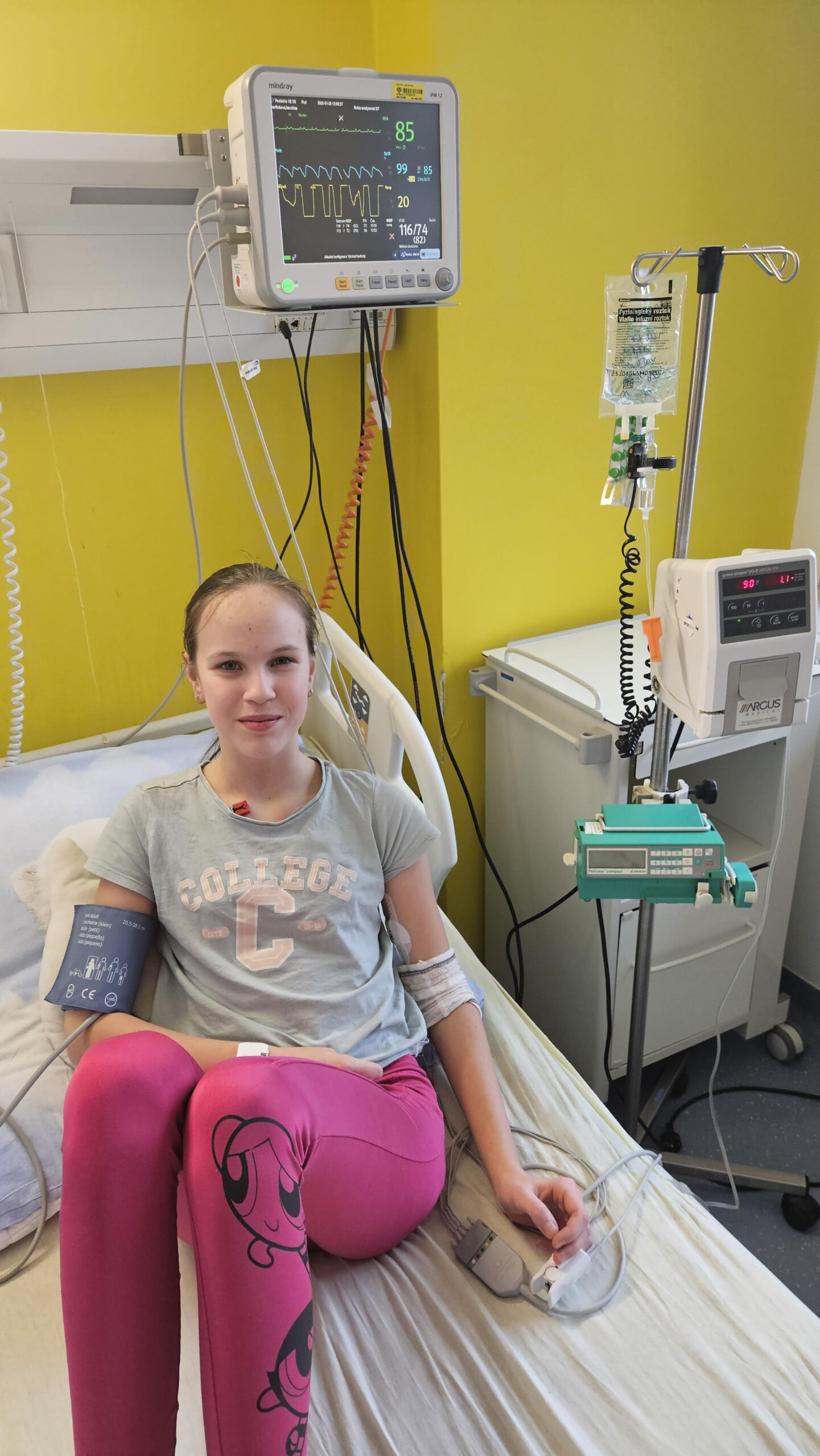 Pacientka při aplikaci léku