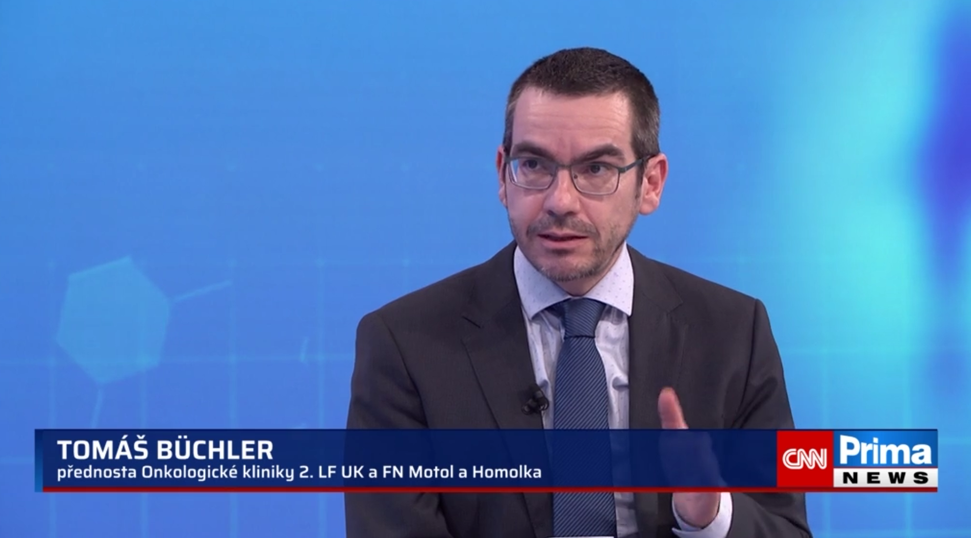 prof. MUDr. Tomáš Büchler, Ph.D. v CNN Prima News