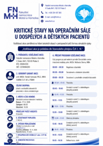 Pozvánka: Kritické stavy na operačním sále u dospělých i dětských pacientů